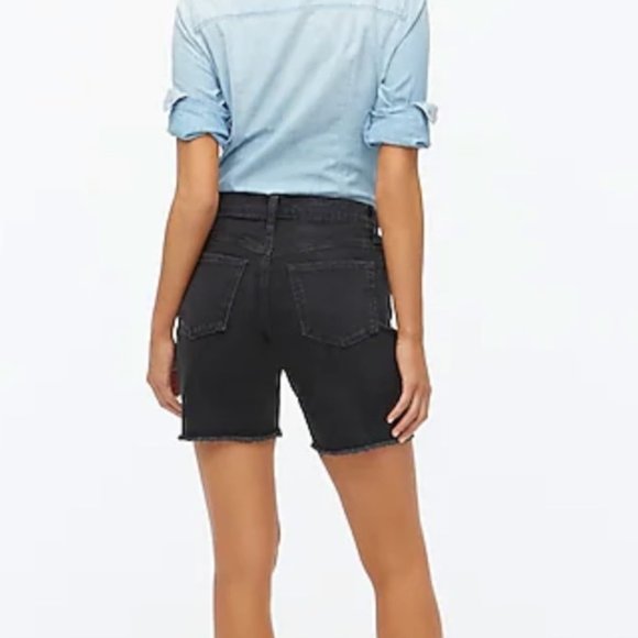 J. Crew NWT Black Long Denim Shorts size 28 - Picture 4 of 12